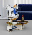 GobekUsa Graffiti Bear Figurine | Modern Home Decor Statue | Keys Storage Shelf Sculpture