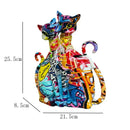 GobekUsa Cat Couple Sculpture: Pop Art Statues for Pet Lovers and Bookcase Decor