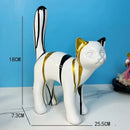 GobekUsa Graffiti Cat Sculpture Desk Storage Statue Abstract Art Ornament Display