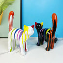 GobekUsa Graffiti Cat Sculpture Desk Storage Statue Abstract Art Ornament Display