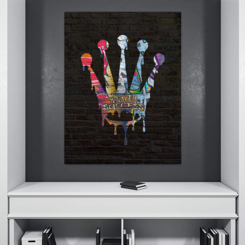 Graffiti Crown Canvas