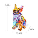 GobekUsa Bulldog Punk Art Resin Sculpture Decor Ornaments Aesthetic Room Furnishings