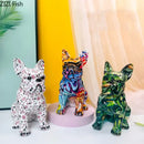 GobekUsa Bulldog Punk Art Resin Sculpture Decor Ornaments Aesthetic Room Furnishings