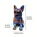 GobekUsa Bulldog Punk Art Resin Sculpture Decor Ornaments Aesthetic Room Furnishings