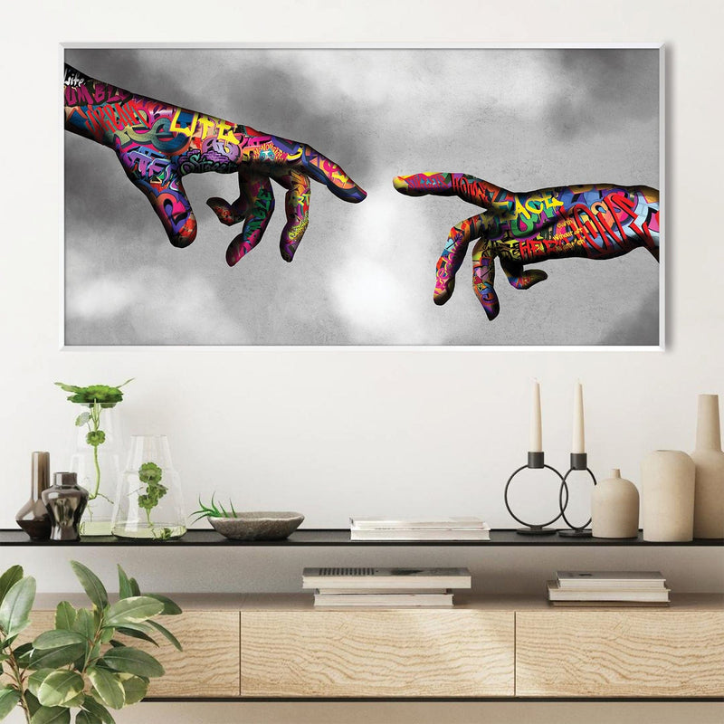 Graffiti Hand of God Canvas