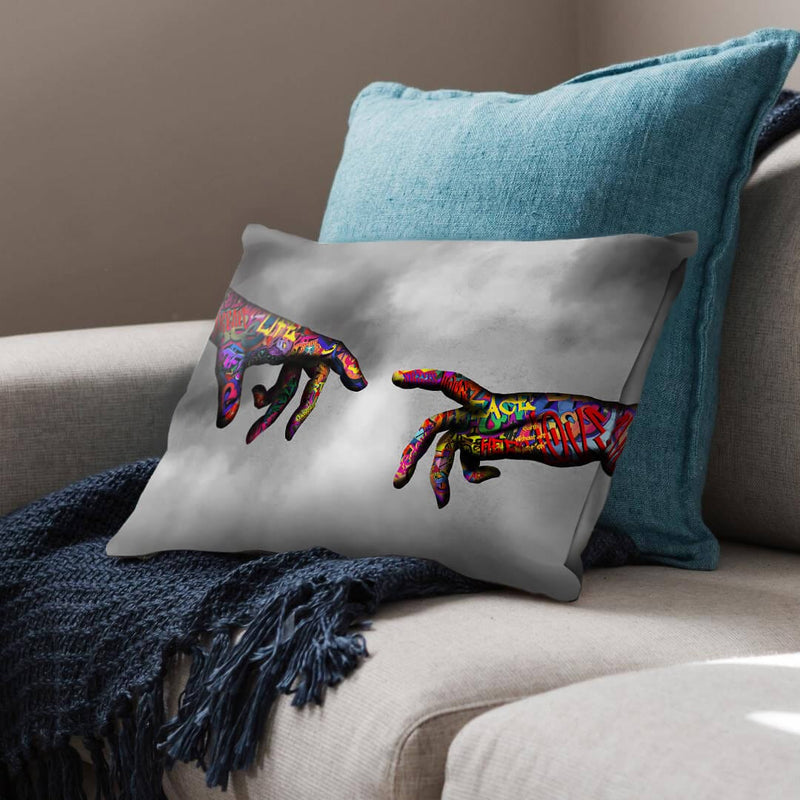 Graffiti Hand of God Cushion