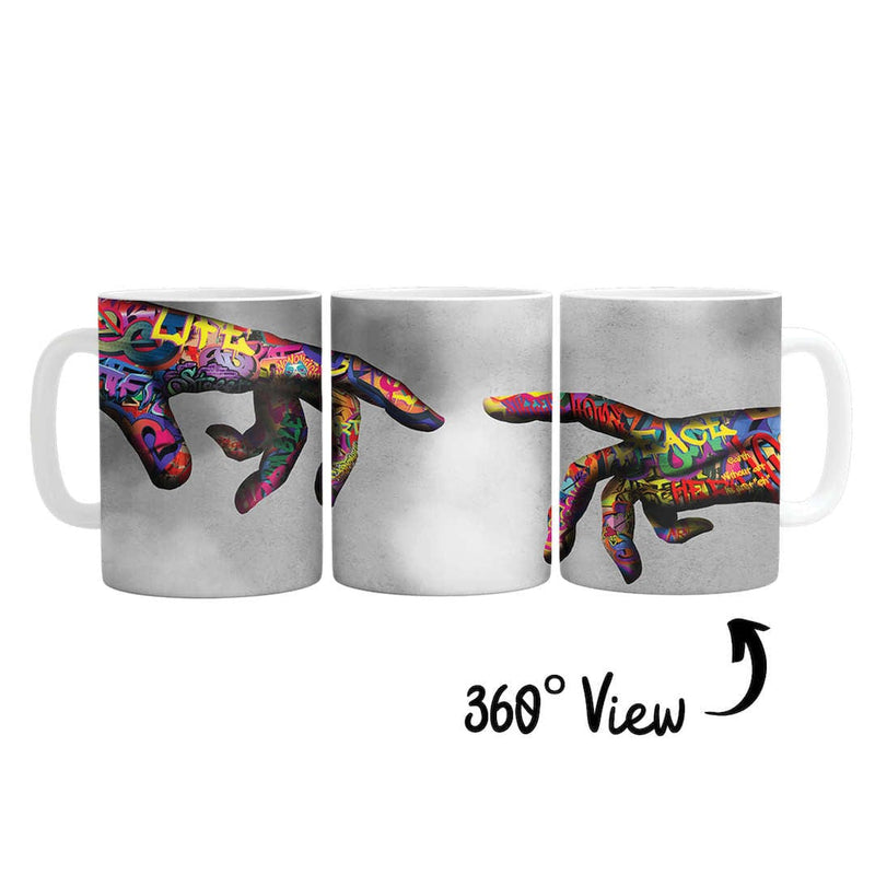 Graffiti Hand of God Mug