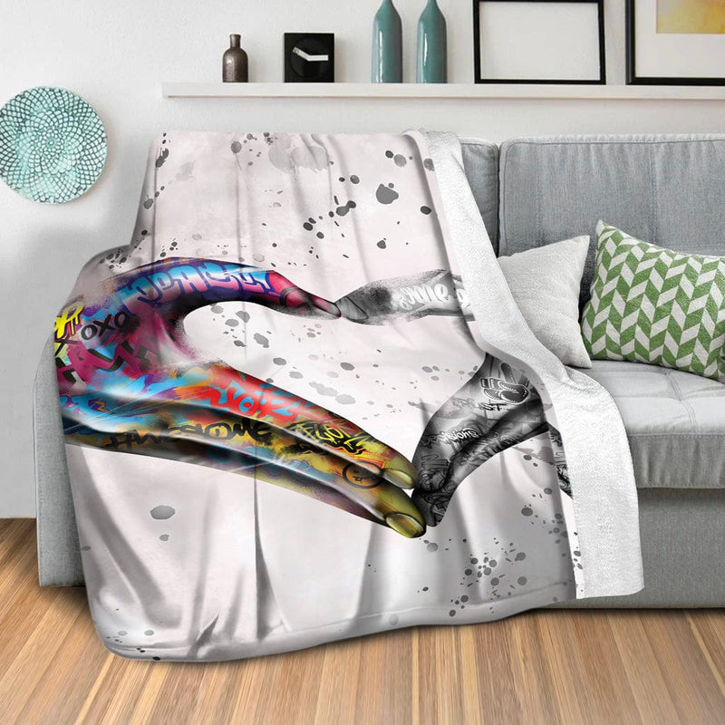 Graffiti Heart Blanket