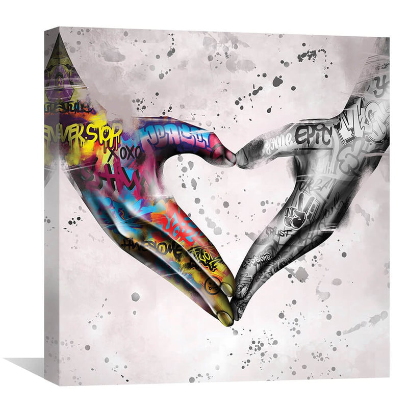 Graffiti Heart Canvas