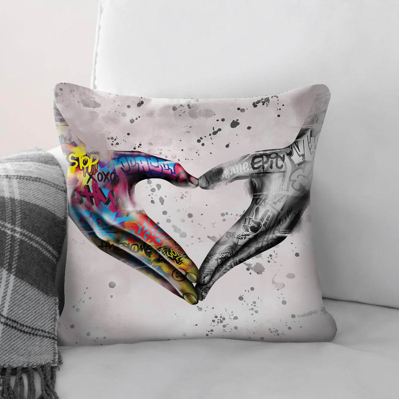 Graffiti Heart Cushion