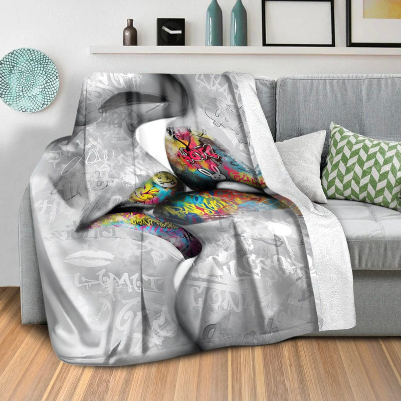 Graffiti Kiss Blanket