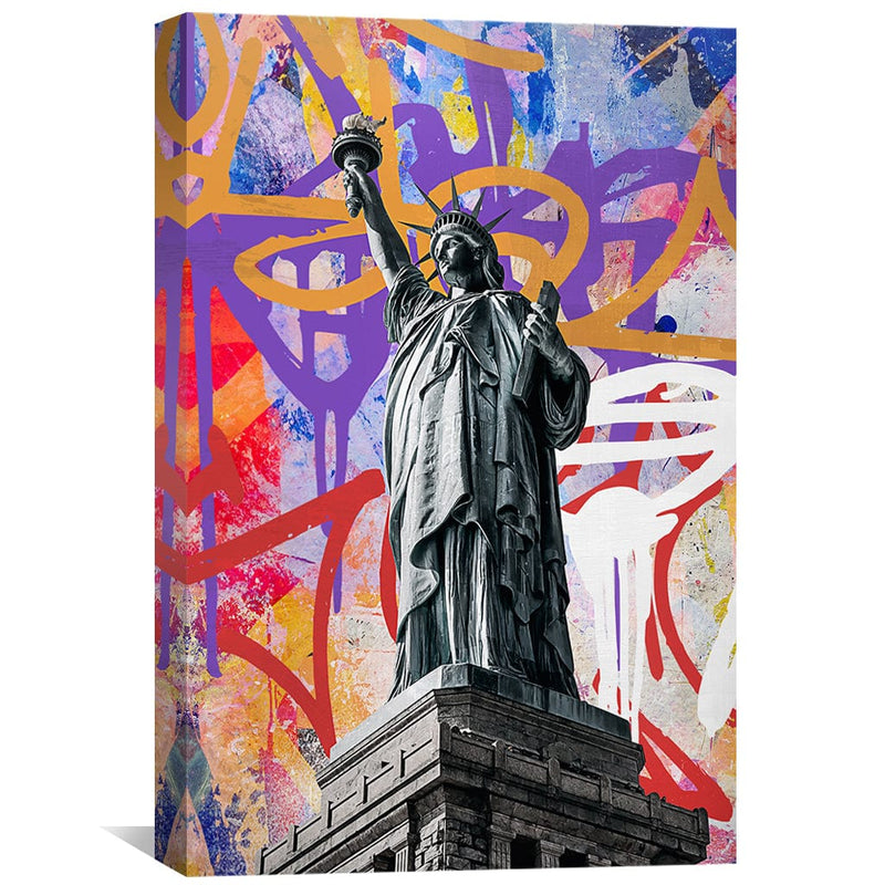 Graffiti Lady Liberty Canvas