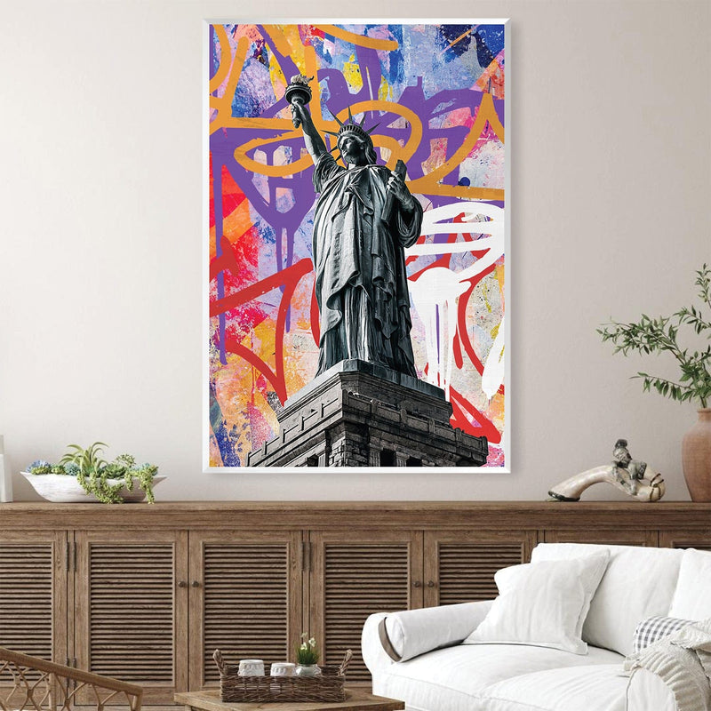 Graffiti Lady Liberty Canvas