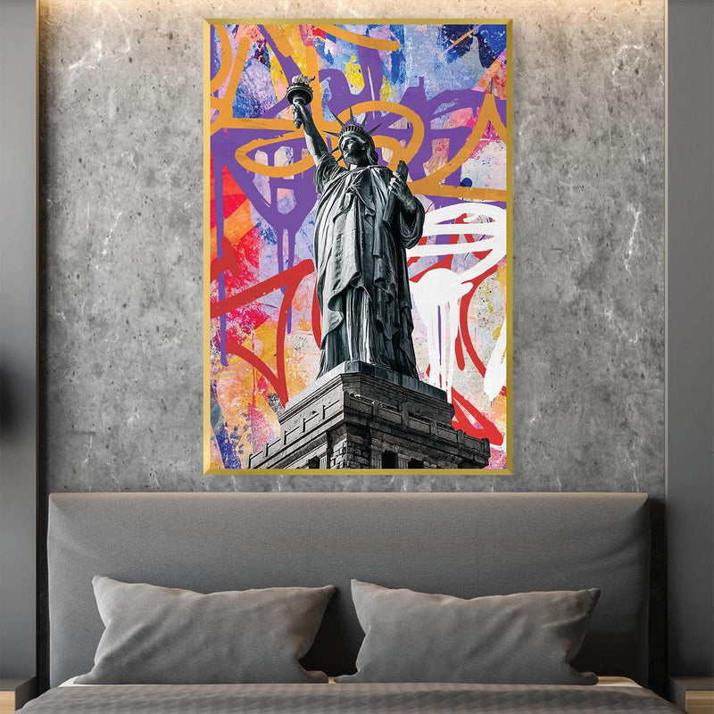 Graffiti Lady Liberty Canvas