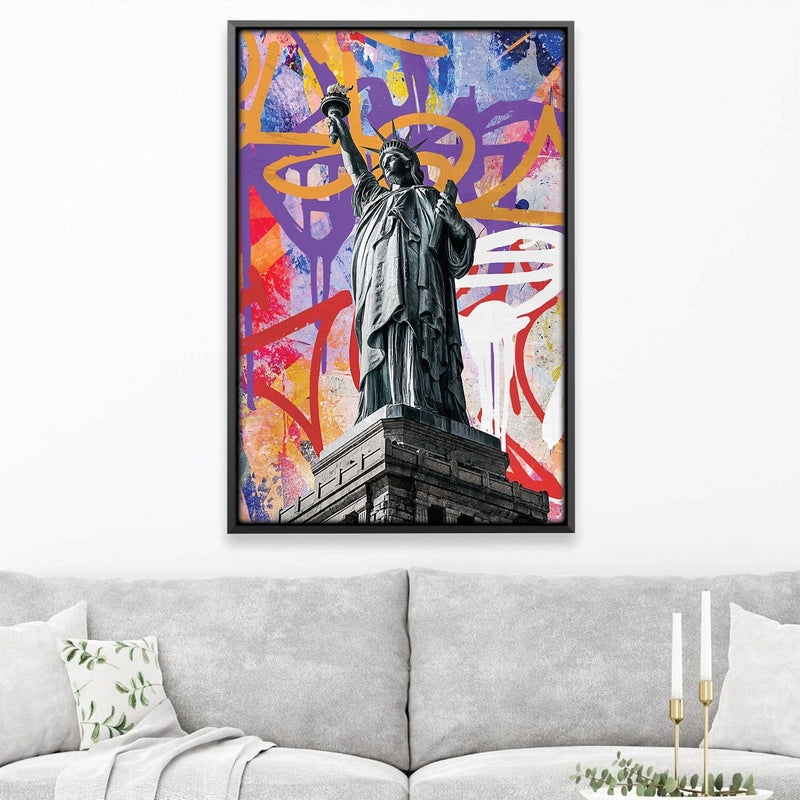 Graffiti Lady Liberty Canvas