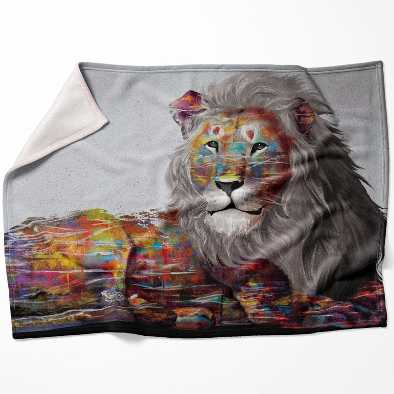 Graffiti Lion Blanket