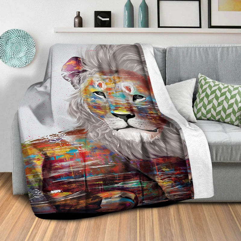 Graffiti Lion Blanket