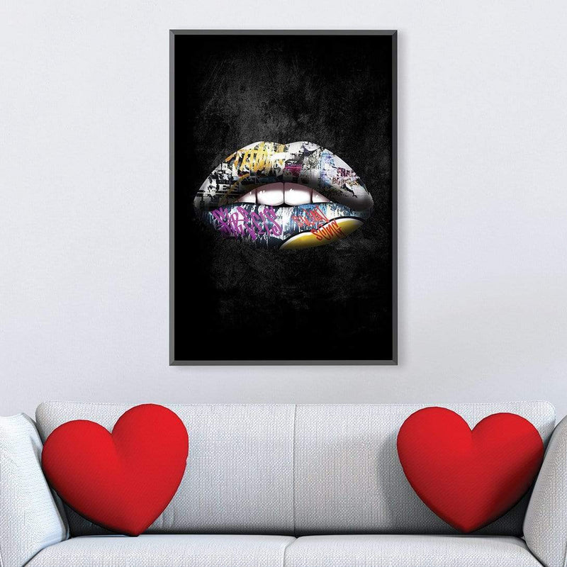 Graffiti Lips Canvas