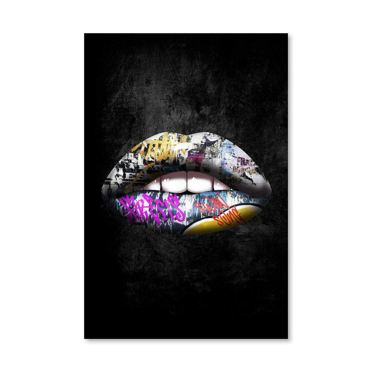 Graffiti Lips Canvas, photo 6 of 10