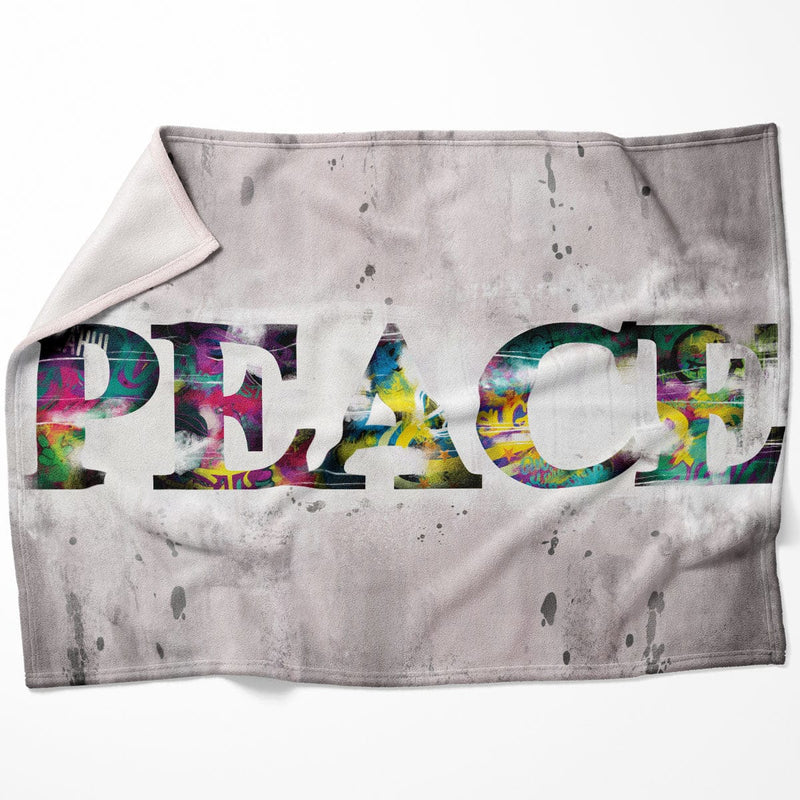 Graffiti Peace Blanket