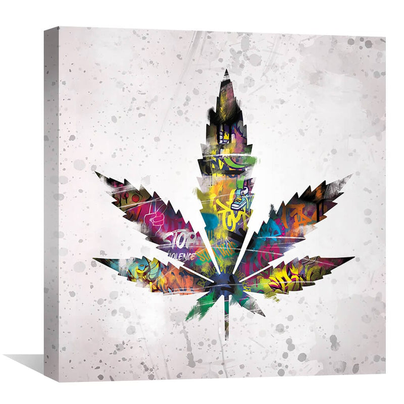 Graffiti Plant Canvas