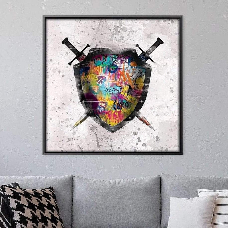 Graffiti Shield Canvas