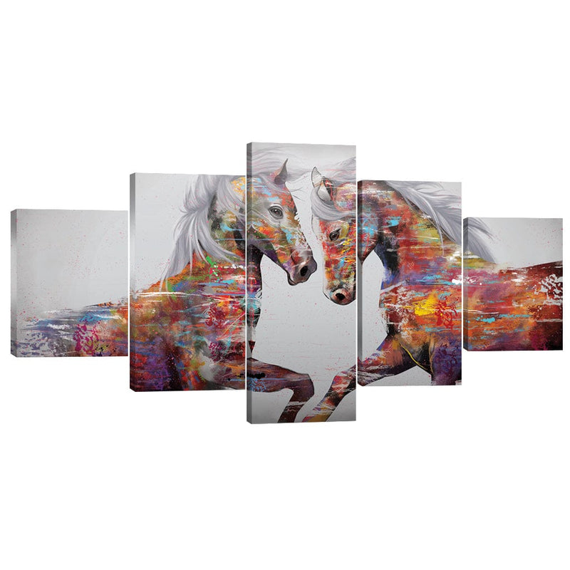 Graffiti Stallion Canvas - 5 Panel