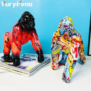 GobekUsa Gorilla Sculpture: Modern Home Decor Baboon Ornament & Abstract Figurine