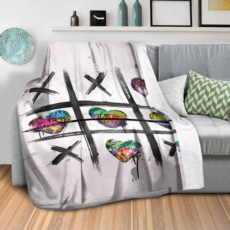 Graffiti Tic Tac Toe Blanket