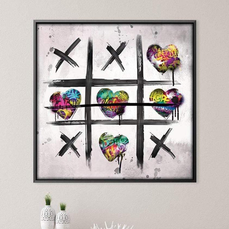 Graffiti Tic Tac Toe Canvas