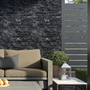 Graphite Black Rock Face Marble Ledger Panel 6x24