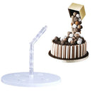 Gravity defying white cake stand support structure kitchen baking tool by Decorbites