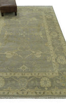 Gray And Beige Traditional Oushak Design Hand Knotted 5.6x8.6 wool area rug by The Rug Decor