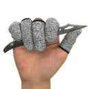 Gray and black anti-cut finger protector sleeves kitchen tool set by Decorbites