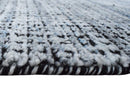 Modern Gray and Black Hand Loom Viscose 5x8 Area Rug