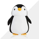 Gray and black penguin cute plush animal neck pillow bedroom travel by Decorbites