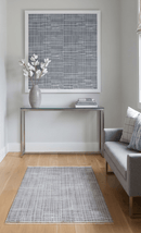 Gray and Brown Wool Viscose Area Rug 2x3 - Modern Hand Knotted