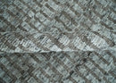 Gray and Charcoal Geometrical Bricks Design Hand carved Texture Hand Knotted 10x14 Wool and Silk Area Rug by The Rug Decor