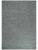 Gray and Charcoal Geometrical Bricks Design Hand carved Texture Hand Knotted 10x14 Wool and Silk Area Rug by The Rug Decor