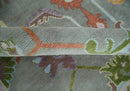 Gray and Gold Hand knotted 8x10 And 9x12 Traditional Oushak wool Area Rug by The Rug Decor