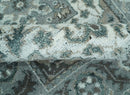 Gray and Ivory Traditional Heriz Hand Knotted 5x8 wool area rug
