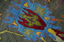 Gray and Olive Hand Knotted Wool Oushak Traditional Area Rug in Multiple Sizes by The Rug Decor