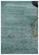 Gray, Beige and Silver contemporary Hand knotted 9x12 wool Area Rug by The Rug Decor