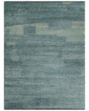Gray, Beige and Silver contemporary Hand knotted 9x12 wool Area Rug by The Rug Decor