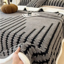 GobekUsa Jacquard Blanket: Winter Thickened Lamb Wool Nap Shawl for Living Room