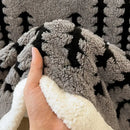 GobekUsa Jacquard Blanket: Winter Thickened Lamb Wool Nap Shawl for Living Room