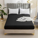 GobekUsa Brushed Fitted Mattress Cover with Deep Pockets – European Skin-Friendly, Durable Solid Bedding
