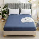 GobekUsa Brushed Fitted Mattress Cover with Deep Pockets – European Skin-Friendly, Durable Solid Bedding