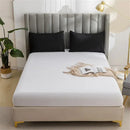 GobekUsa Brushed Fitted Mattress Cover with Deep Pockets – European Skin-Friendly, Durable Solid Bedding