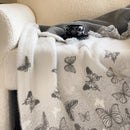 GobekUsa Butterfly Jacquard Imitation Mink Fur Warm Blanket
